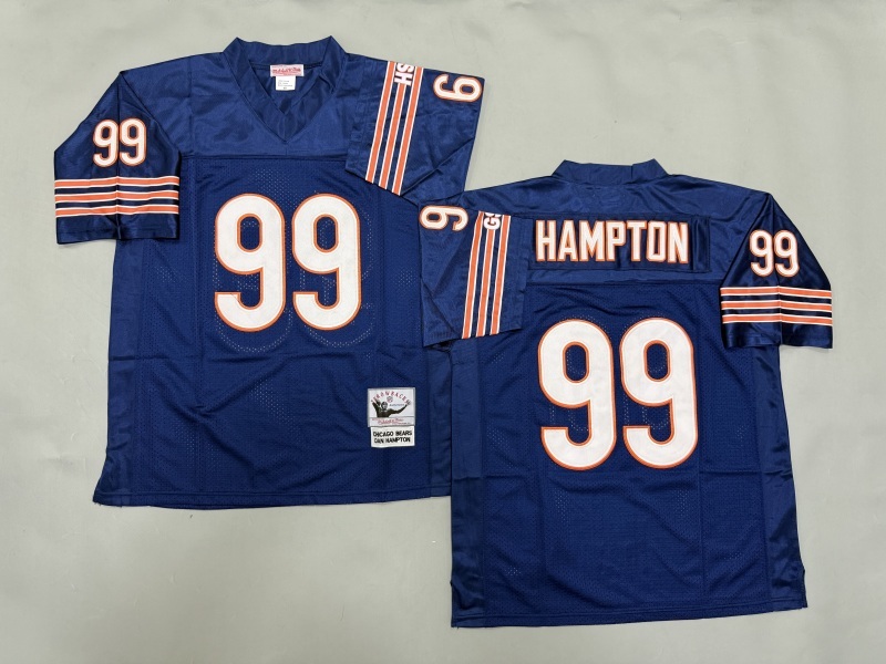 Men 2025 Nike Chicago Bears #99 Hampton blue Throwback Limited NFL Jersey style 002->chicago bears->NFL Jersey